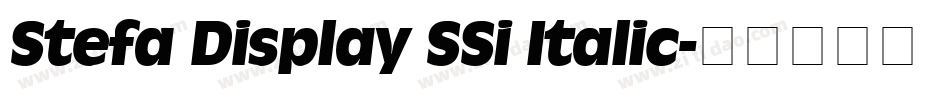 Stefa Display SSi Italic字体转换